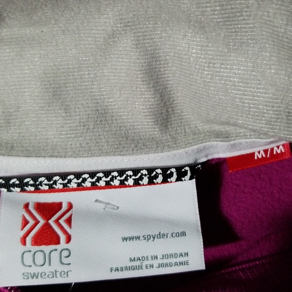 FUCHSIA FULL ZIP CORE SWEATER - Picture 6 of 7